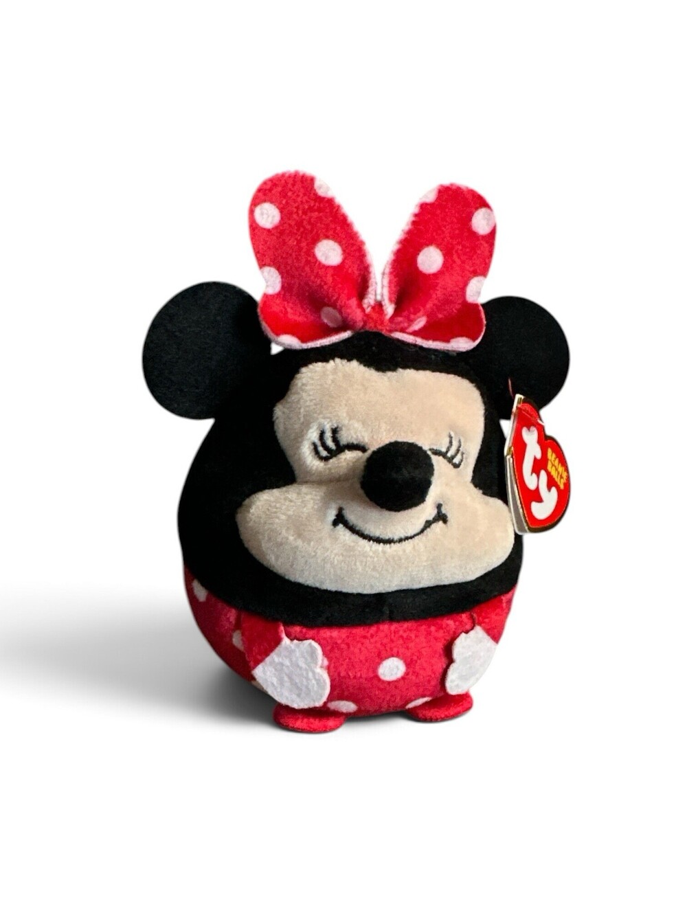 2013 Ty Disney Minnie Mouse Beanie Ballz Plush 5" Red Polka Dot w/ Tags
